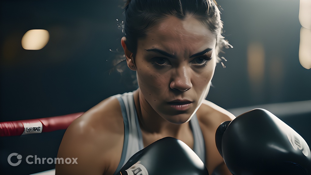 AI Art: woman boxing in a boxing ring by @JamesT | Image-to-video